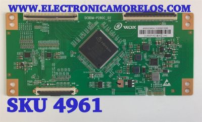 T-CON PARA TV VIZIO / NUMERO DE PARTE 8P30D0276400A / DCBDM-P280C_02 / 21052500122386 / CC580PV5D /  PANEL TPT580WR-PV5D.K REV:S03G / MODELO V585-J01 LTCUE9